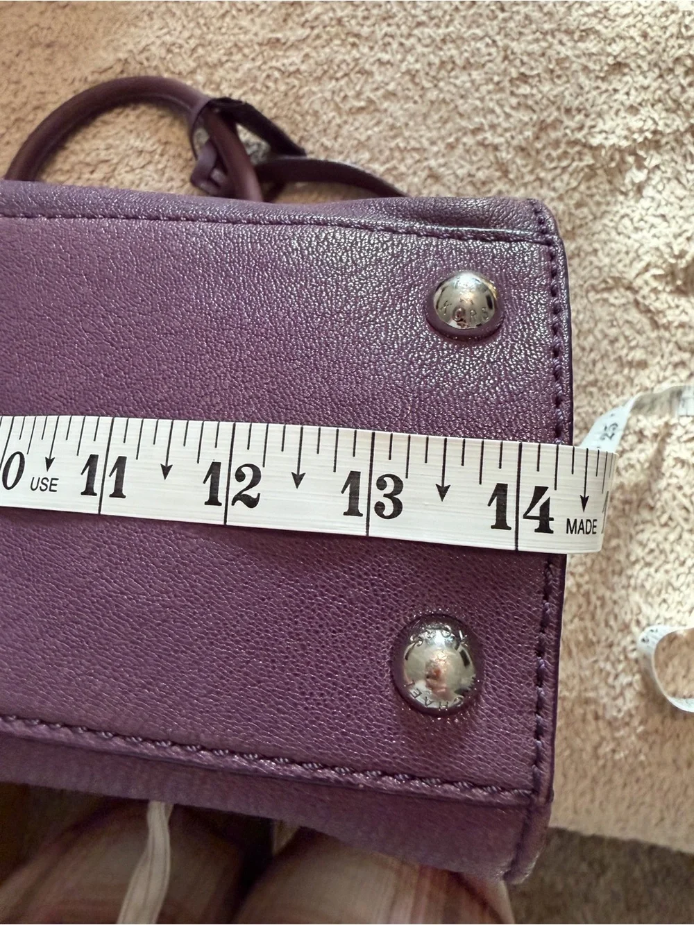 Michael Kors Hamilton Satchel - Purple Leather